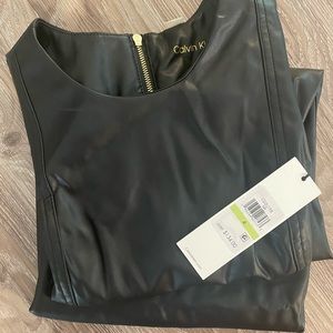 Calvin Klein Women’s Faux Leather Dress Size 4